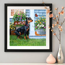 Lade das Bild in den Galerie-Viewer, Hund Frauen - voller runder Diamant - 30x30cm