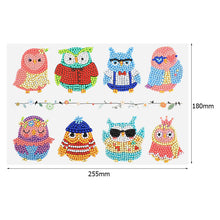 Lade das Bild in den Galerie-Viewer, 8pcs-Eule-Diy Handwerk Aufkleber