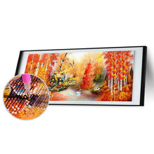 Lade das Bild in den Galerie-Viewer, Herbst Ahorn Blätter - voller runder Diamant - 100x50cm