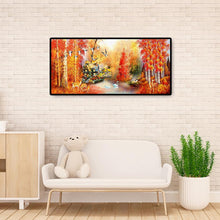 Lade das Bild in den Galerie-Viewer, Herbst Ahorn Blätter - voller runder Diamant - 100x50cm
