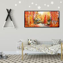 Lade das Bild in den Galerie-Viewer, Herbst Ahorn Blätter - voller runder Diamant - 100x50cm