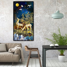 Lade das Bild in den Galerie-Viewer, Gold Hirsch - volle Runde Diamant-Malerei - 85x45cm