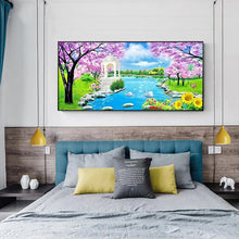 Lade das Bild in den Galerie-Viewer, Schwanensee - voller runder Diamant - 100x50cm