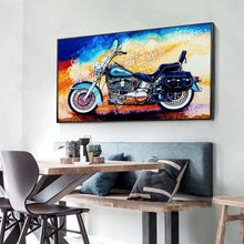 Lade das Bild in den Galerie-Viewer, Motorrad - voller runder Diamant - 85x45cm