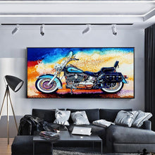 Lade das Bild in den Galerie-Viewer, Motorrad - voller runder Diamant - 85x45cm