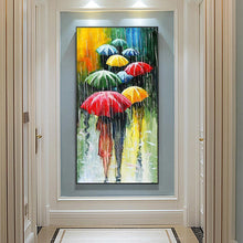 Lade das Bild in den Galerie-Viewer, Regenschirm Menschen - voller runder Diamant - 45x85cm