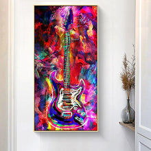 Lade das Bild in den Galerie-Viewer, Gitarre - voller runder Diamant - 45x85cm