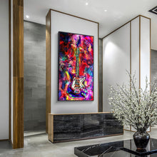 Lade das Bild in den Galerie-Viewer, Gitarre - voller runder Diamant - 45x85cm