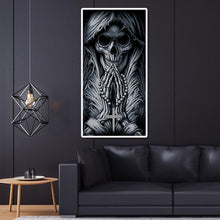 Lade das Bild in den Galerie-Viewer, Skelett beten - voller runder Diamant - 45x85cm