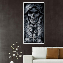 Lade das Bild in den Galerie-Viewer, Skelett beten - voller runder Diamant - 45x85cm