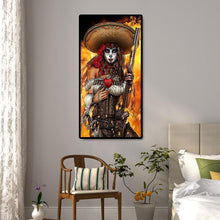 Lade das Bild in den Galerie-Viewer, Piratenportrait - voller runder Diamant - 45x85cm