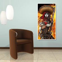 Lade das Bild in den Galerie-Viewer, Piratenportrait - voller runder Diamant - 45x85cm