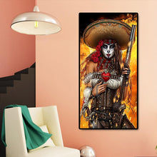 Lade das Bild in den Galerie-Viewer, Piratenportrait - voller runder Diamant - 45x85cm
