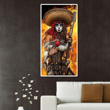 Lade das Bild in den Galerie-Viewer, Piratenportrait - voller runder Diamant - 45x85cm