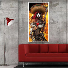 Lade das Bild in den Galerie-Viewer, Piratenportrait - voller runder Diamant - 45x85cm