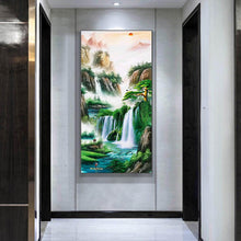 Lade das Bild in den Galerie-Viewer, Landschaft - voller runder Diamant - 45x85cm