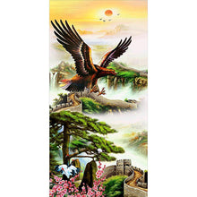 Lade das Bild in den Galerie-Viewer, Hochseeadler - voller runder Diamant - 45x85cm