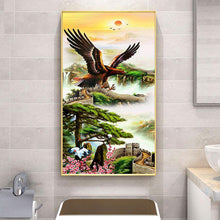 Lade das Bild in den Galerie-Viewer, Hochseeadler - voller runder Diamant - 45x85cm