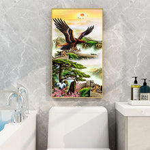 Lade das Bild in den Galerie-Viewer, Hochseeadler - voller runder Diamant - 45x85cm