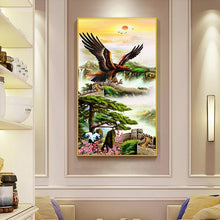 Lade das Bild in den Galerie-Viewer, Hochseeadler - voller runder Diamant - 45x85cm