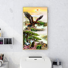 Lade das Bild in den Galerie-Viewer, Hochseeadler - voller runder Diamant - 45x85cm