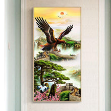 Lade das Bild in den Galerie-Viewer, Hochseeadler - voller runder Diamant - 45x85cm
