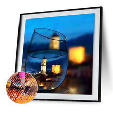 Lade das Bild in den Galerie-Viewer, Landschaft in der Tasse - voller runder Diamant - 25x25cm