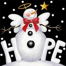 Lade das Bild in den Galerie-Viewer, Weihnachten Schneemann - voller runder Diamant - 30x30cm