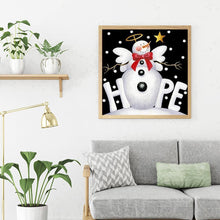 Lade das Bild in den Galerie-Viewer, Weihnachten Schneemann - voller runder Diamant - 30x30cm