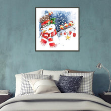 Lade das Bild in den Galerie-Viewer, Weihnachten Schneemann - voller runder Diamant - 30x30cm