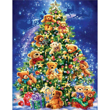 Lade das Bild in den Galerie-Viewer, Weihnachtsbaum - voller runder Diamant - 40x50cm