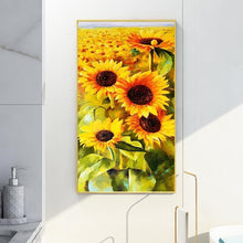 Lade das Bild in den Galerie-Viewer, Sonnenblumen - voller runder Diamant - 45x85cm