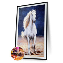 Lade das Bild in den Galerie-Viewer, Pferd - voller runder Diamant - 45x85cm