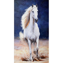 Lade das Bild in den Galerie-Viewer, Pferd - voller runder Diamant - 45x85cm