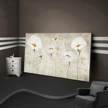 Lade das Bild in den Galerie-Viewer, Weiße Blumen - voller runder Diamant - 100x50cm