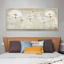 Lade das Bild in den Galerie-Viewer, Weiße Blumen - voller runder Diamant - 100x50cm