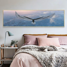 Lade das Bild in den Galerie-Viewer, Adler - voller runder Diamant - 80x30cm