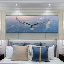 Lade das Bild in den Galerie-Viewer, Adler - voller runder Diamant - 80x30cm