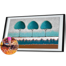 Lade das Bild in den Galerie-Viewer, Drei Bäume - voller runder Diamant - 100x50cm