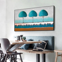 Lade das Bild in den Galerie-Viewer, Drei Bäume - voller runder Diamant - 100x50cm