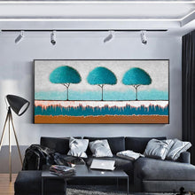 Lade das Bild in den Galerie-Viewer, Drei Bäume - voller runder Diamant - 100x50cm