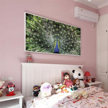 Lade das Bild in den Galerie-Viewer, Pfau - voller runder Diamant - 100x50cm