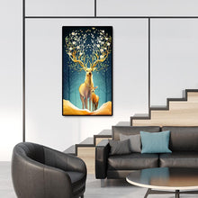 Lade das Bild in den Galerie-Viewer, Hirsch - voller runder Diamant - 85x45cm