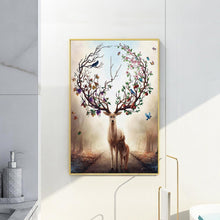 Lade das Bild in den Galerie-Viewer, Hirsch - voller runder Diamant - 45x85cm