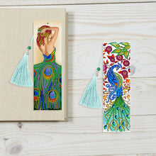 Lade das Bild in den Galerie-Viewer, 2pcs Pfau-DIY Diamond Painting Lesezeichen
