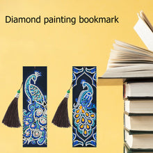 Lade das Bild in den Galerie-Viewer, 2pcs Pfau-DIY Diamond Painting Lesezeichen