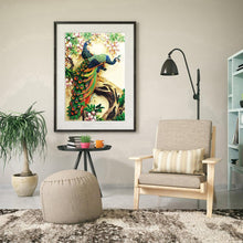 Lade das Bild in den Galerie-Viewer, Pfau - voller quadratischer Diamant - 40x50cm
