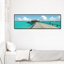 Lade das Bild in den Galerie-Viewer, Seestütze - voller runder Diamant - 120x40cm