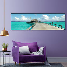 Lade das Bild in den Galerie-Viewer, Seestütze - voller runder Diamant - 120x40cm