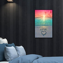 Lade das Bild in den Galerie-Viewer, Liebe am Meer - voller runder Diamant - 40x60cm